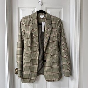 Topshop Plaid Blazer Jacket size 2